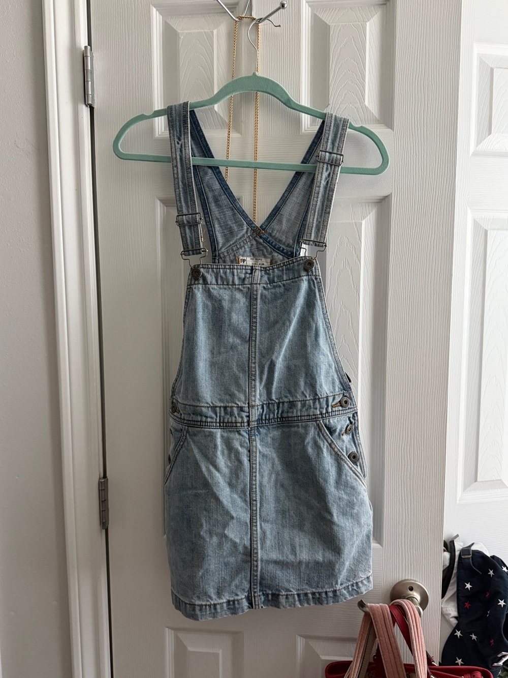 Free People denim overalls